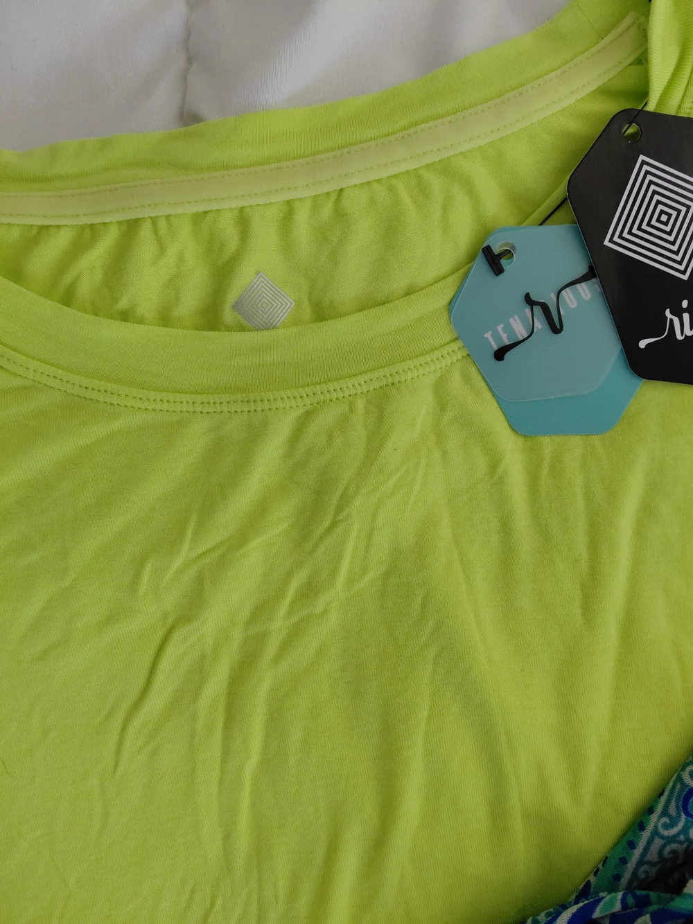 Set of Two Athletic Wear Tops, 1 Racerback Tank,  1 Blouse Cover-up Excellent